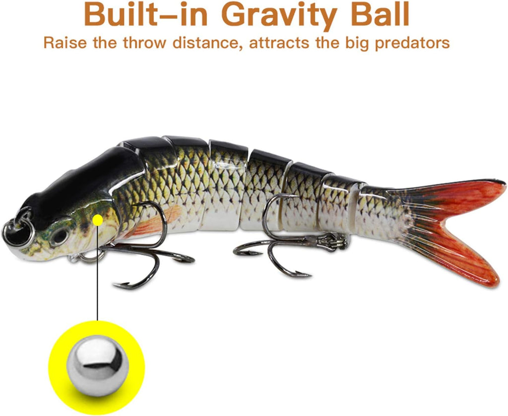 Fishing Lures for Bass Trout Topwater Multi Jointed Swimbaits