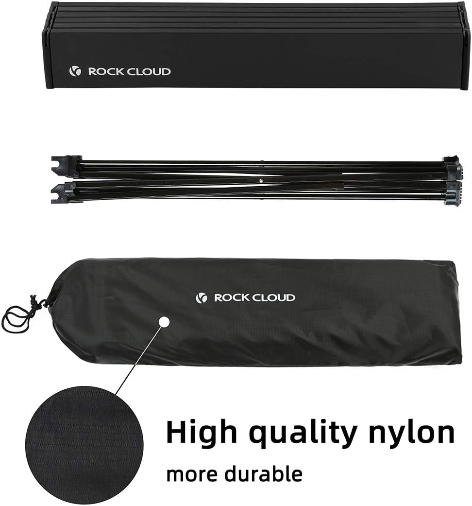 ROCK CLOUD Portable Camping Table Ultralight Aluminum Camp Table Folding Beach Table for Camping Hiking Backpacking Outdoor Picnic, Size M
