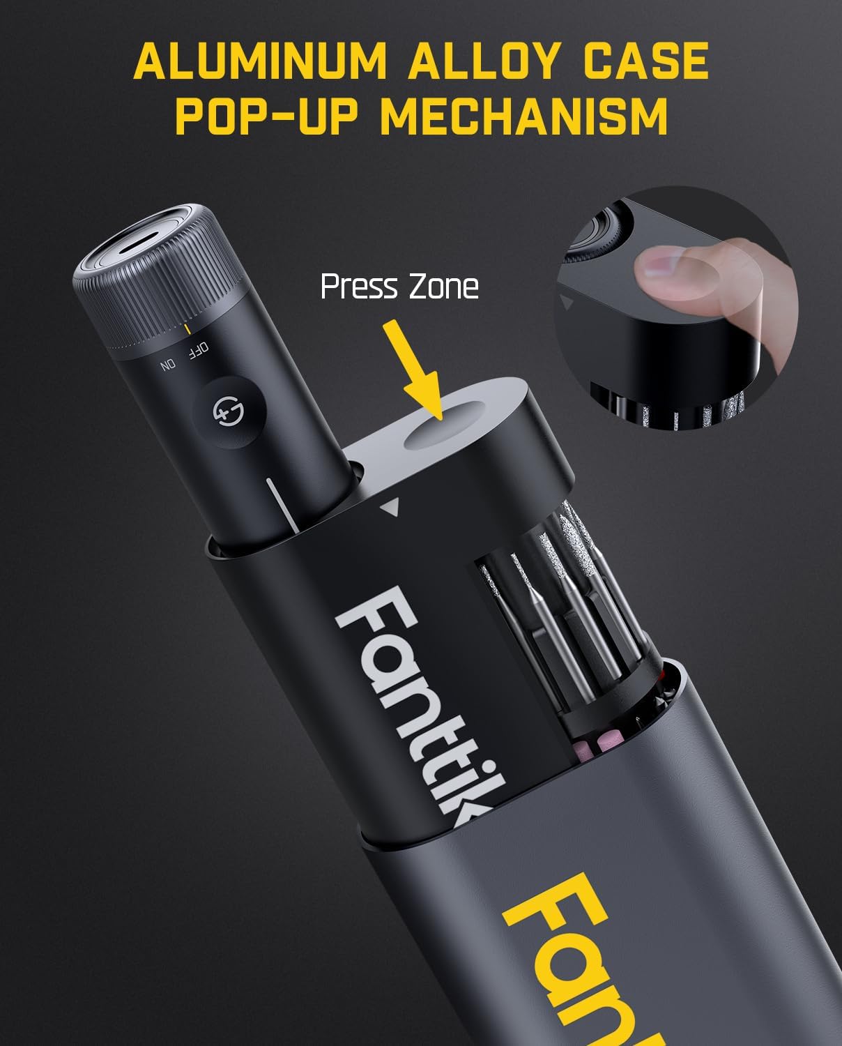 Fanttik F2 PRO Cordless Rotary Tool Kit with Strong Magnetic Motor 5 Speed