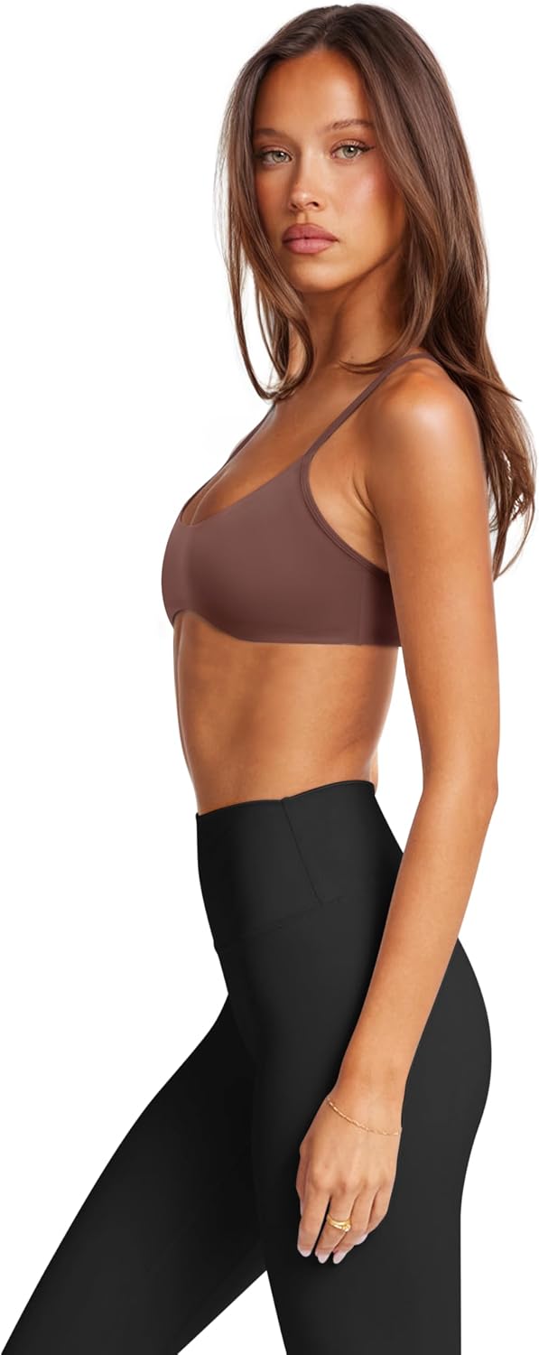 LASLULU Womens Sexy Y Back Sports Bra Padded Racerback Spaghetti Strap Workout Yoga Gym Athletic Bras Tops Bralettes