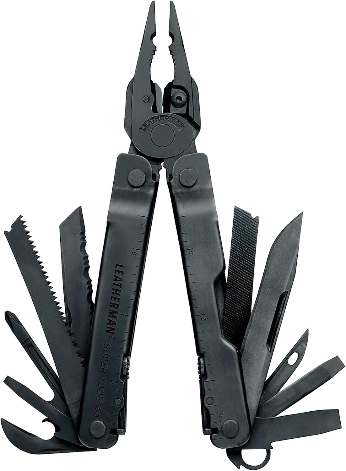 LEATHERMAN Super Tool 300, Replaceable Wire Cutters and Saw, Black