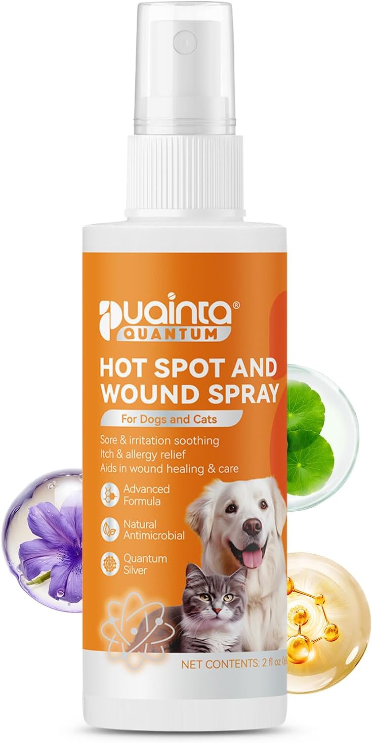 PUAINTA Dog Hot Spot Spray for Itch Relief - Quantum Silver Pet Skin Care