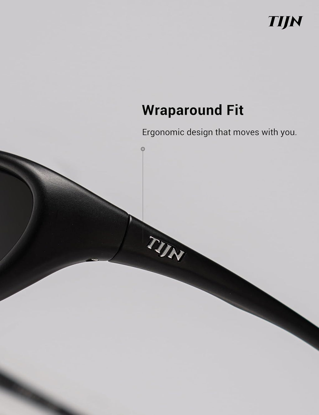TIJN Sports Sunglasses UV400 Wraparound for Men Women Cycling, Vanta