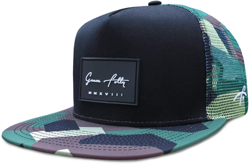 Grace Folly Trucker Hat for Men & Women. Snapback Mesh Caps