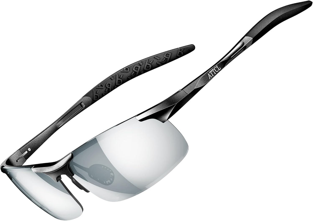 ATTCL 0.9 oz Polarized Sunglasses Men Al-Mg Metal Golf Fishing Sports UV400