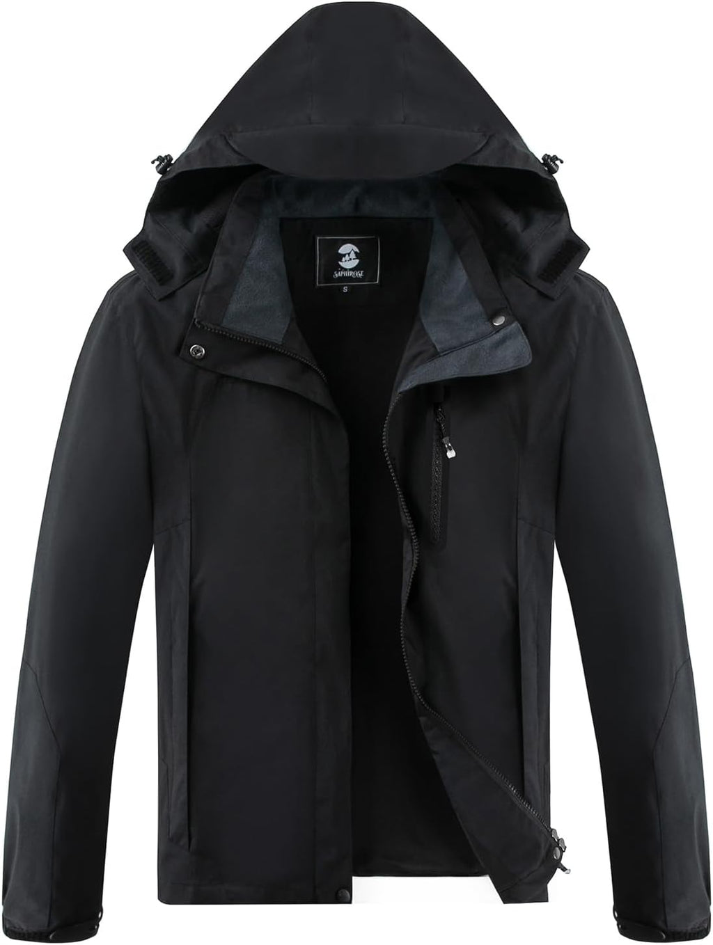 Womens Waterproof Rain jacket Lightweight Raincoat with Removable Hood