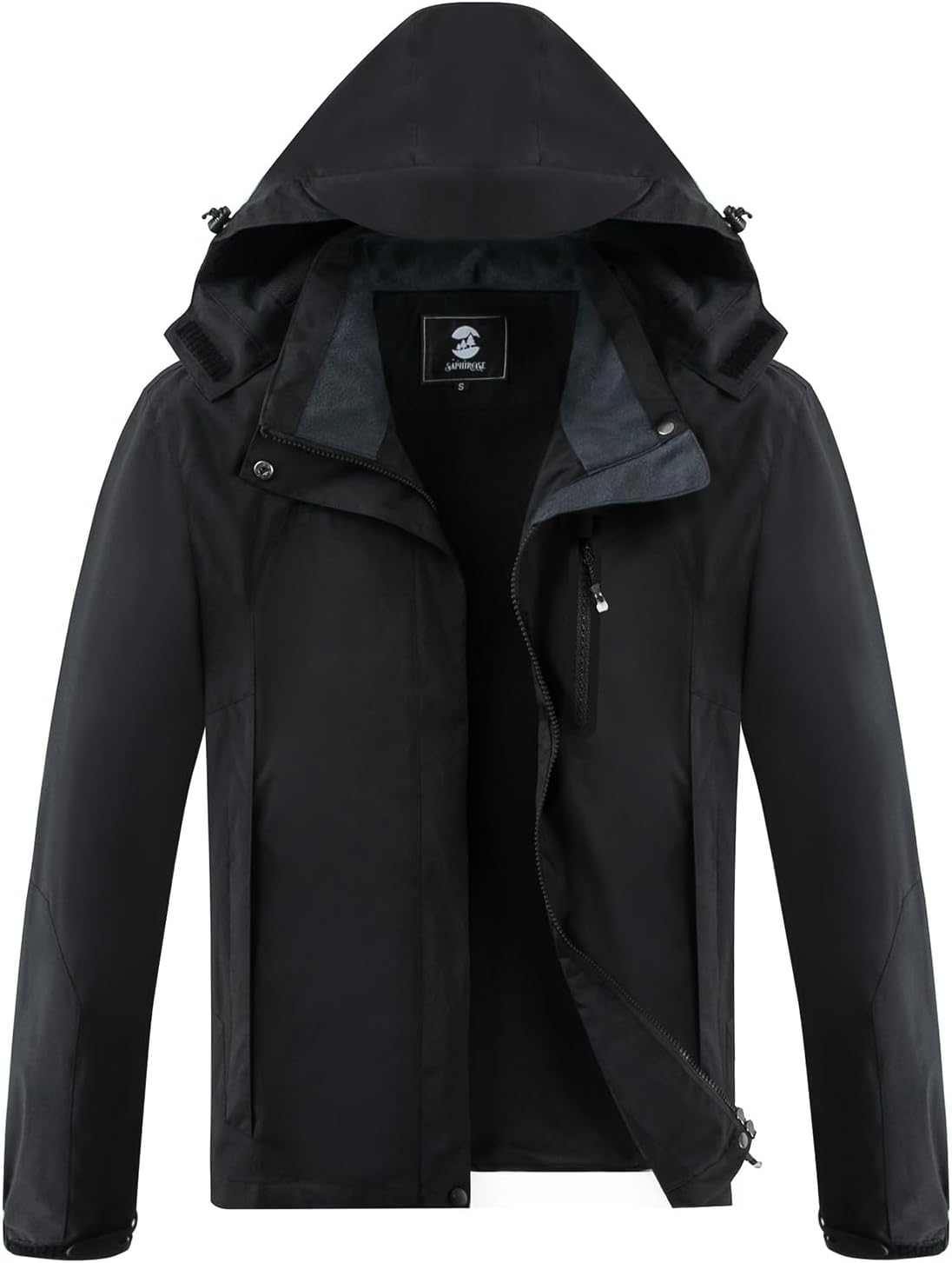 Womens Waterproof Rain jacket Lightweight Raincoat with Removable Hood