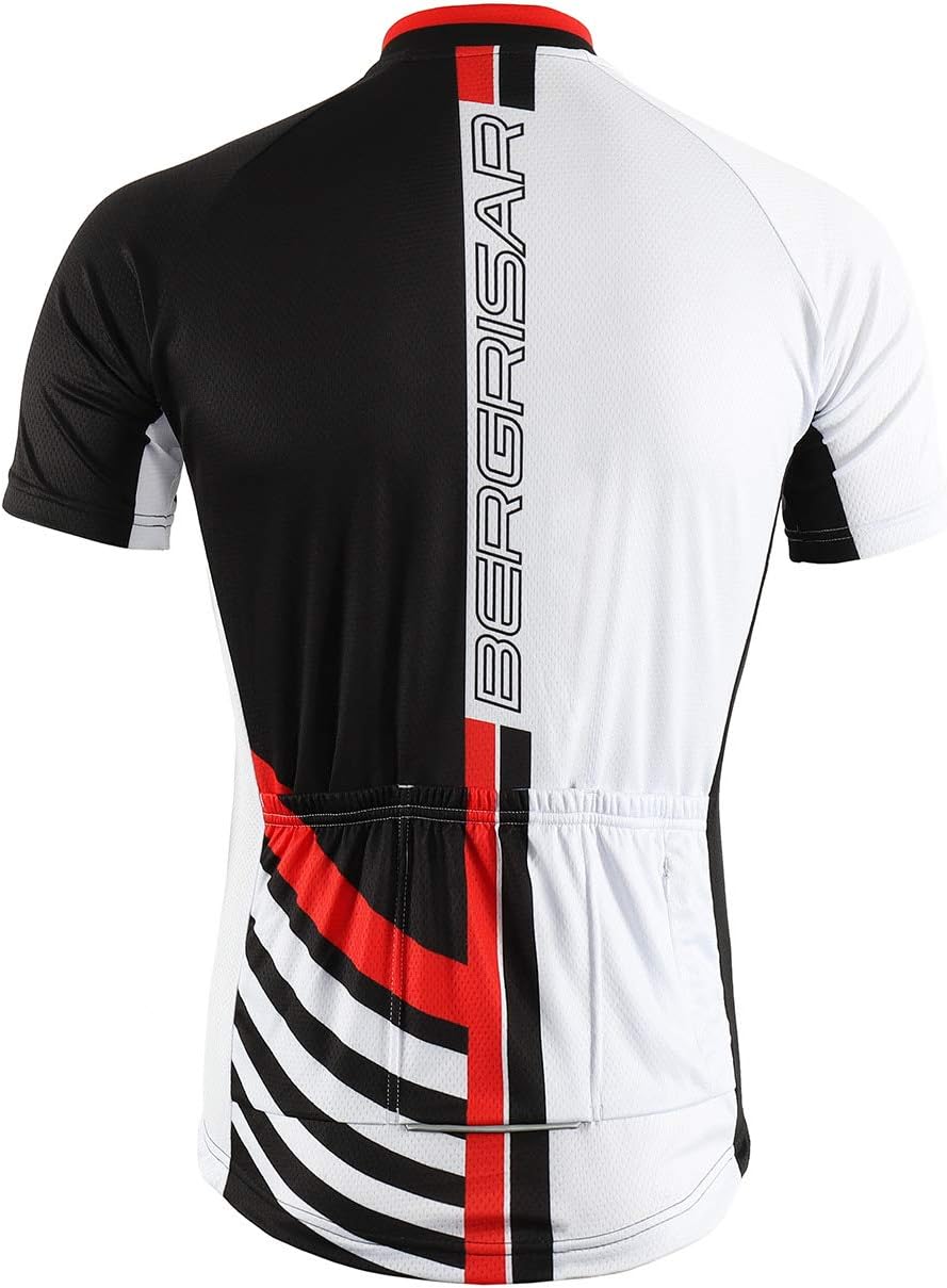 BERGRISAR Men's Cycling Jerseys Short Sleeves Bike Shirt