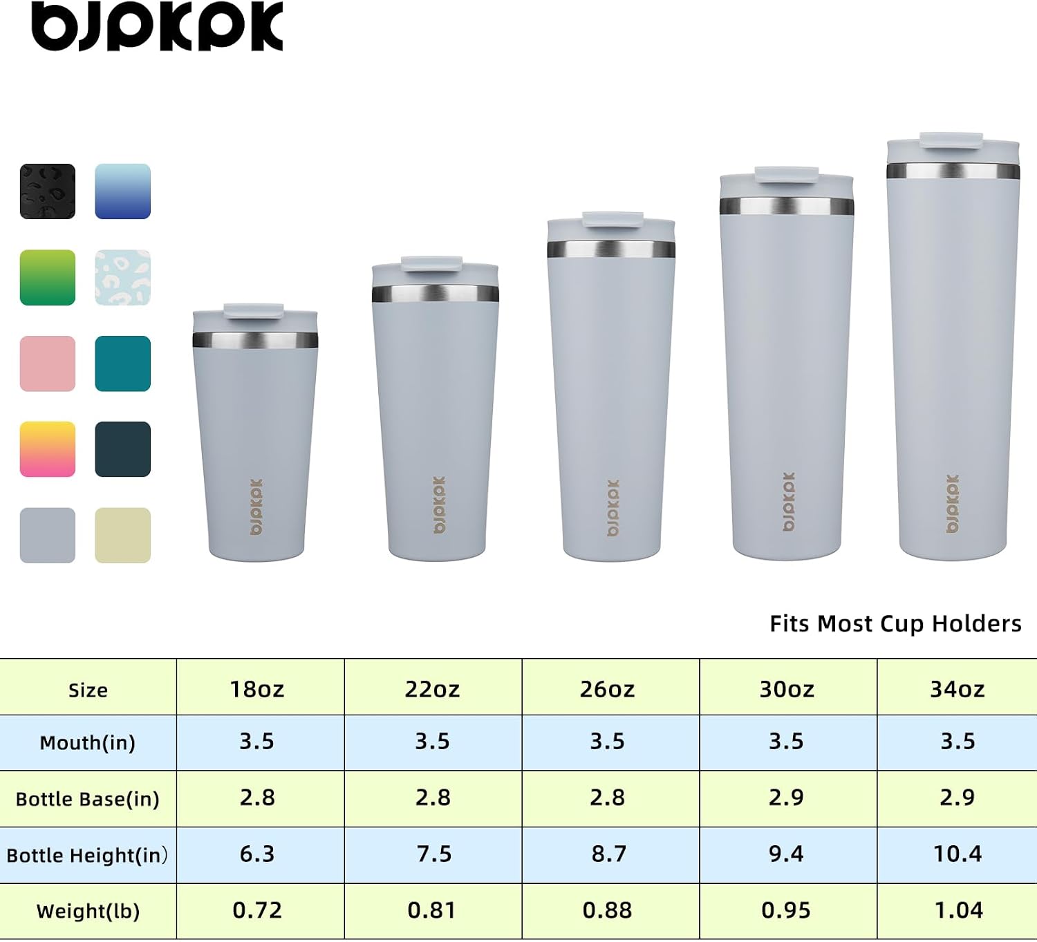 BJPKPK 26 oz Coffee Tumbler with Straw, Insulated Stainless Steel Cup