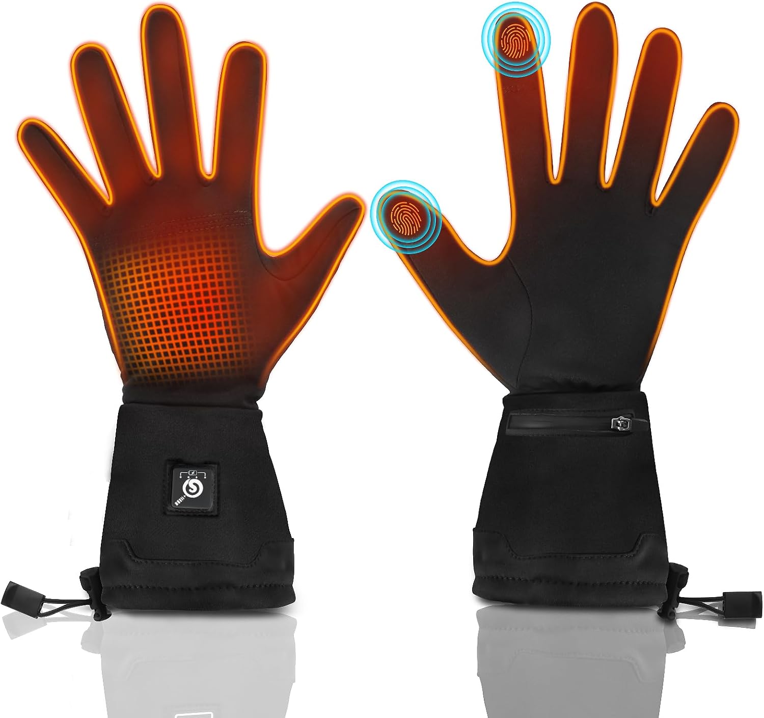 Heated Glove Liners for Women Men - Thin Rechargeable, Touchscreen Compatible, Long-Lasting Warmth for Winter Sports Indoor Outdoor Use