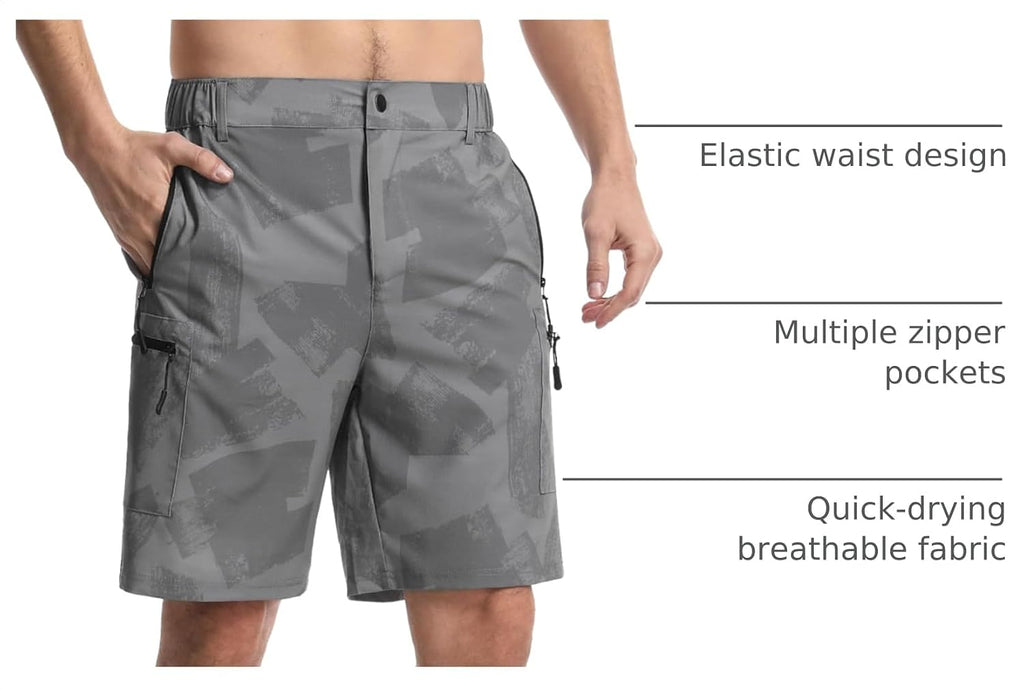 Suwangi Mens Hiking Cargo Shorts Casual Travel Tactical Short for Men