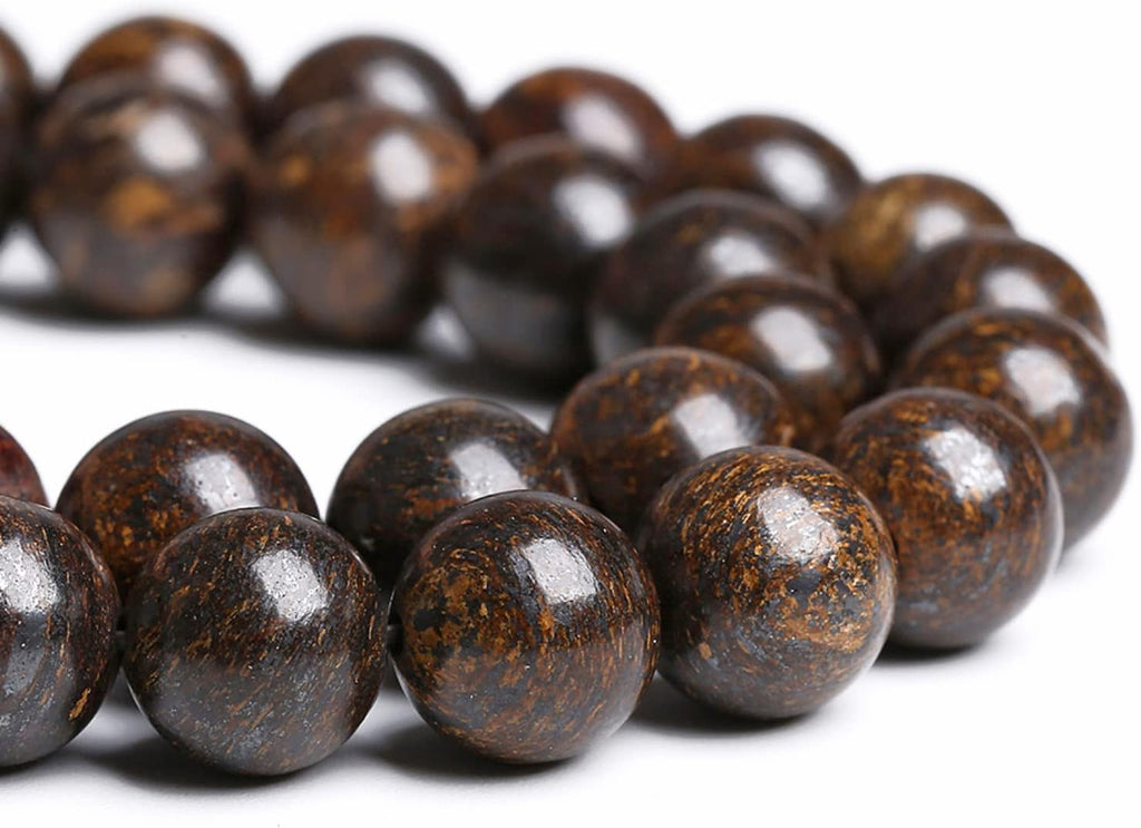 12MM 30PCS Natural Stone Bronzite Gemstone Spacer Loose Beads for Jewelry Making DIY Bracelet Necklace 1 Strand