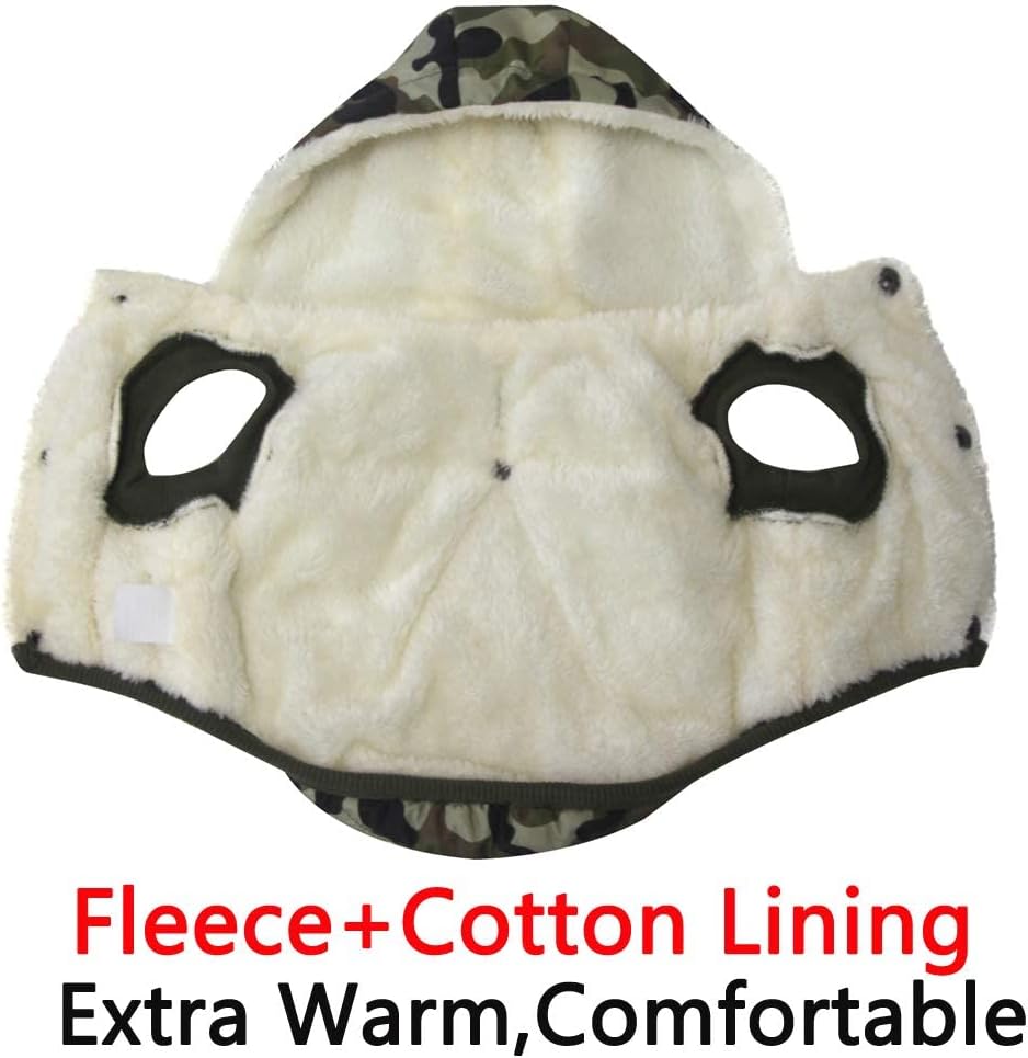 Vecomfy Warm Dog Coats with Hoodie,Winter Dog Jackets for Large Dogs