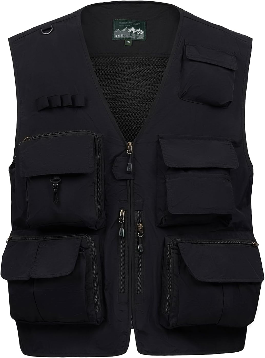 AOTORR Mens Outdoor Work Safari Cargo Photo Travel Fishing Vests for Men with Multi-pockets