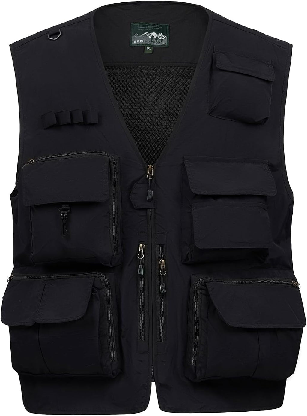 AOTORR Mens Outdoor Work Safari Cargo Photo Travel Fishing Vests for Men with Multi-pockets