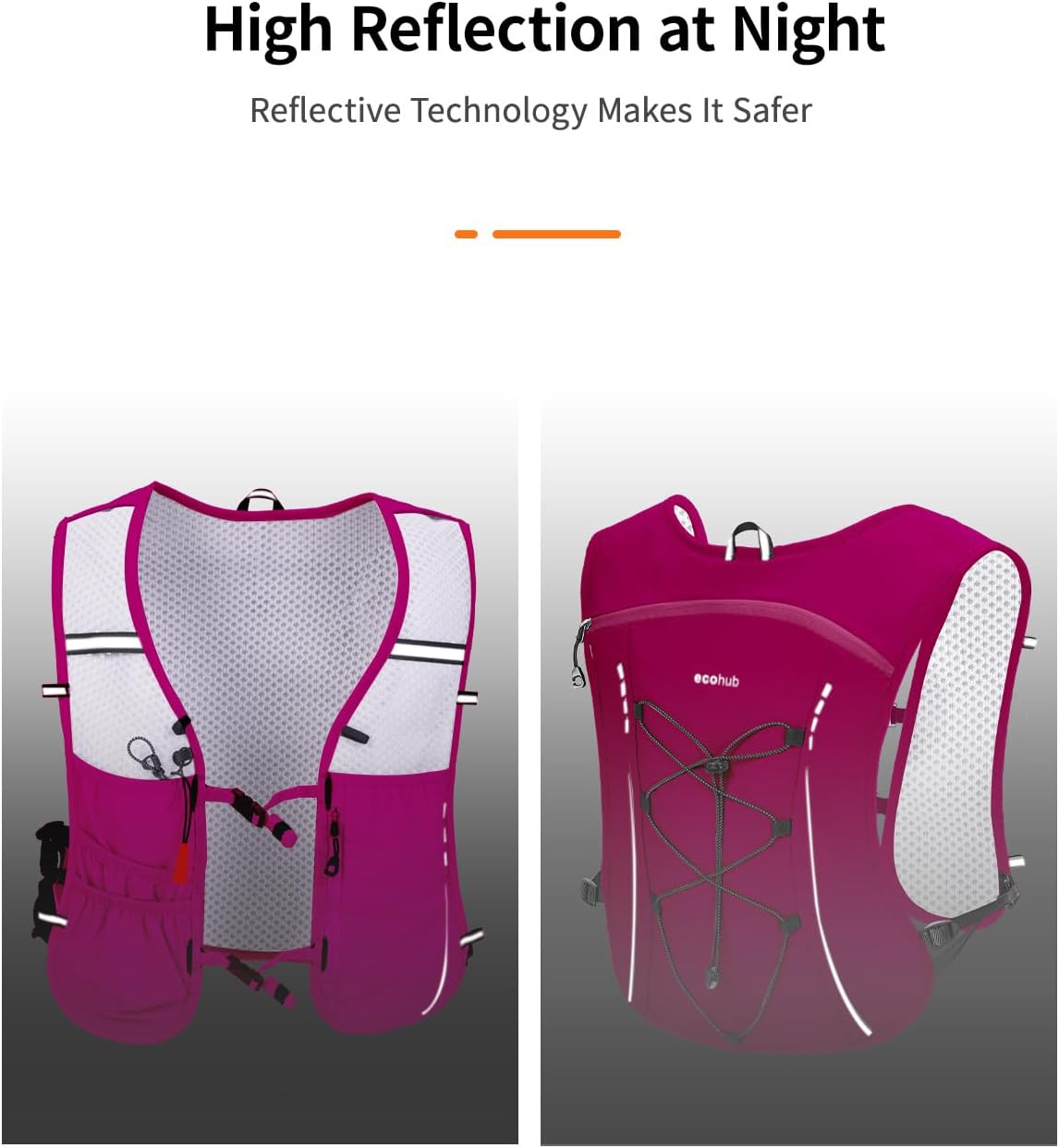 ECOHUB Lightweight Hydration Vest Water Backpack with 2L Water Bladder