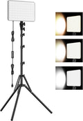 1-Pack LED Video Lighting Kit, Anautin 15W/1700Lux Photography Lighting with Tripod Stand, 2500-8500K Dimmable Streaming Light for Video Recording, Gaming, Podcast, Barber, Salon, TikTok, YouTube