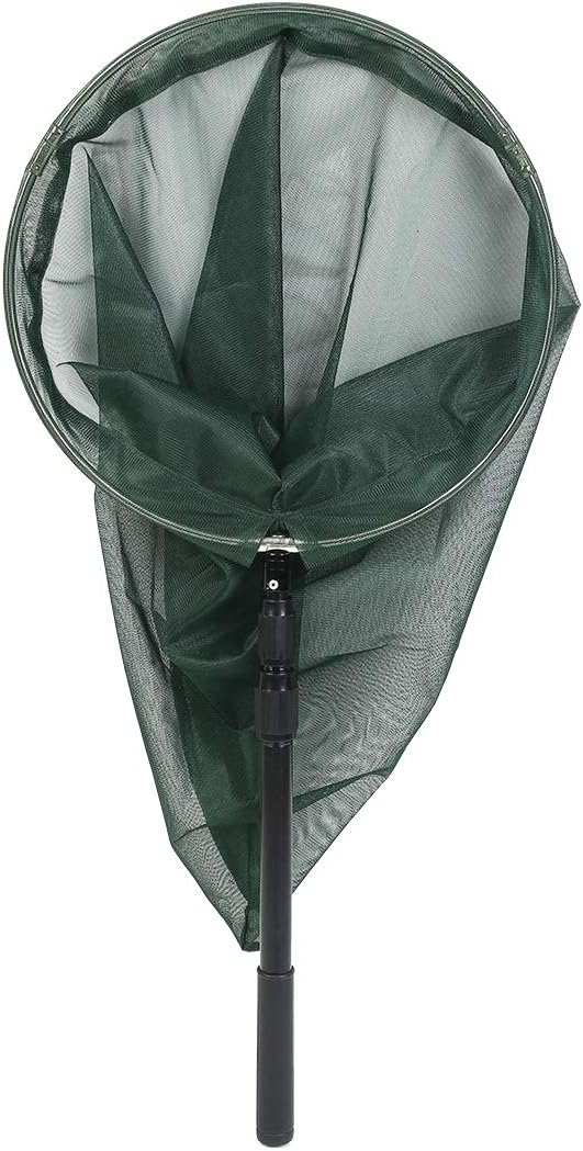 Professional Insect and Butterfly Net with 14" Stainless Ring, 26" Net Depth, Strong Aluminum Telescopic Handle Extends to 39", Muslin Banding at the Top
