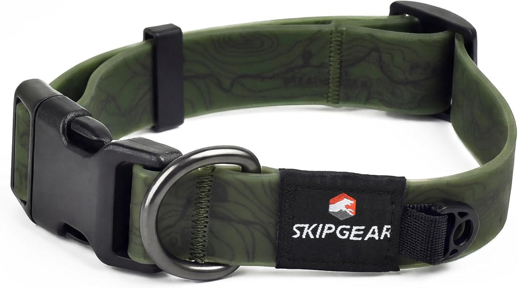 Waterproof Dog Collar, Odor-Resistant (Avocado Green, Small)