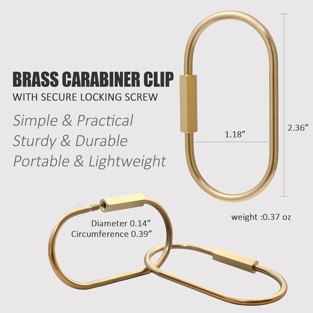 8 Pcs Locking Key Rings, Carabiner Keychain Clips, Screw Lock Key Organizer