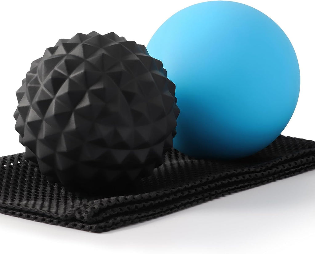 Silicone Massage Lacrosse Ball Set, Smooth, Textured & Spiky