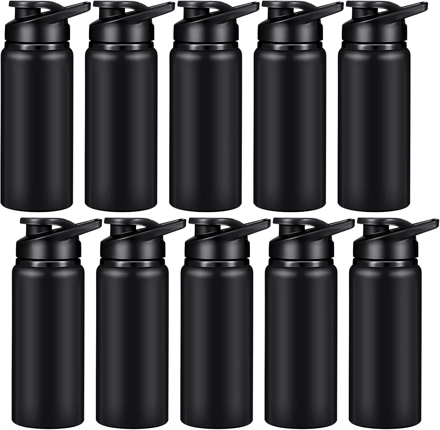 CHENGU Water Bottle Bulk 20 oz Aluminum Reusable Bottles Lightweight Snap Lid Water Cups Easy Carry Leak Proof Travel Tumbler for Gym Sports Camping Hiking Fishing