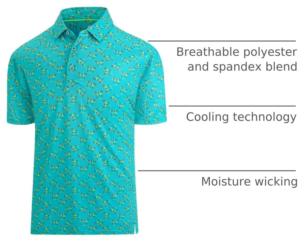 Esabel.C Golf Shirts for Men Moisture Wicking Dry Fit Short Sleeve Polo