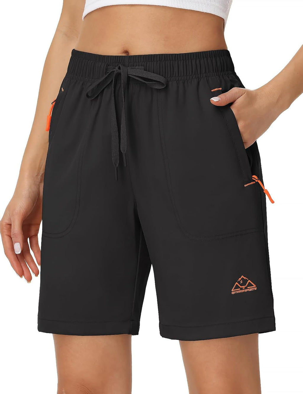 Rdruko Women's Hiking Shorts 8" Quick Dry Shorts with Pockets