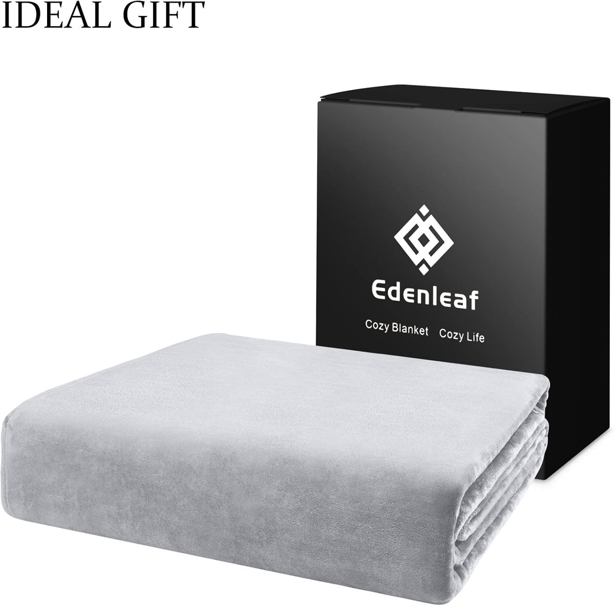 Oversized Giant Blanket - 120x120 Inches, Fits Whole Family, Light Grey