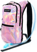Kandies World Reflective Festival Hydration Pack - 2L Hydropack for Raves, Hiking, Biking, Running, and More (with Anti-Theft Pocket)