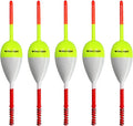 THKFISH Balsa Wood Spring Bobbers with Oval Slip Bobbers, Fishing Floats