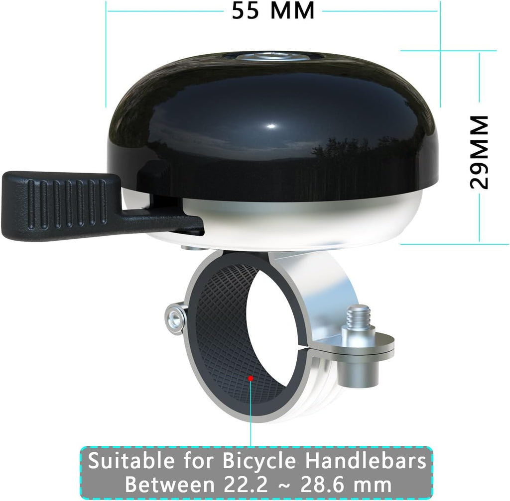 Greallthy Bike Bell Classic Bike Bells for Adults Youth, Bicycle Bell for Handlebars Adult, Loud Sound Beach Cruiser Mountain Bike Bell Accessories.