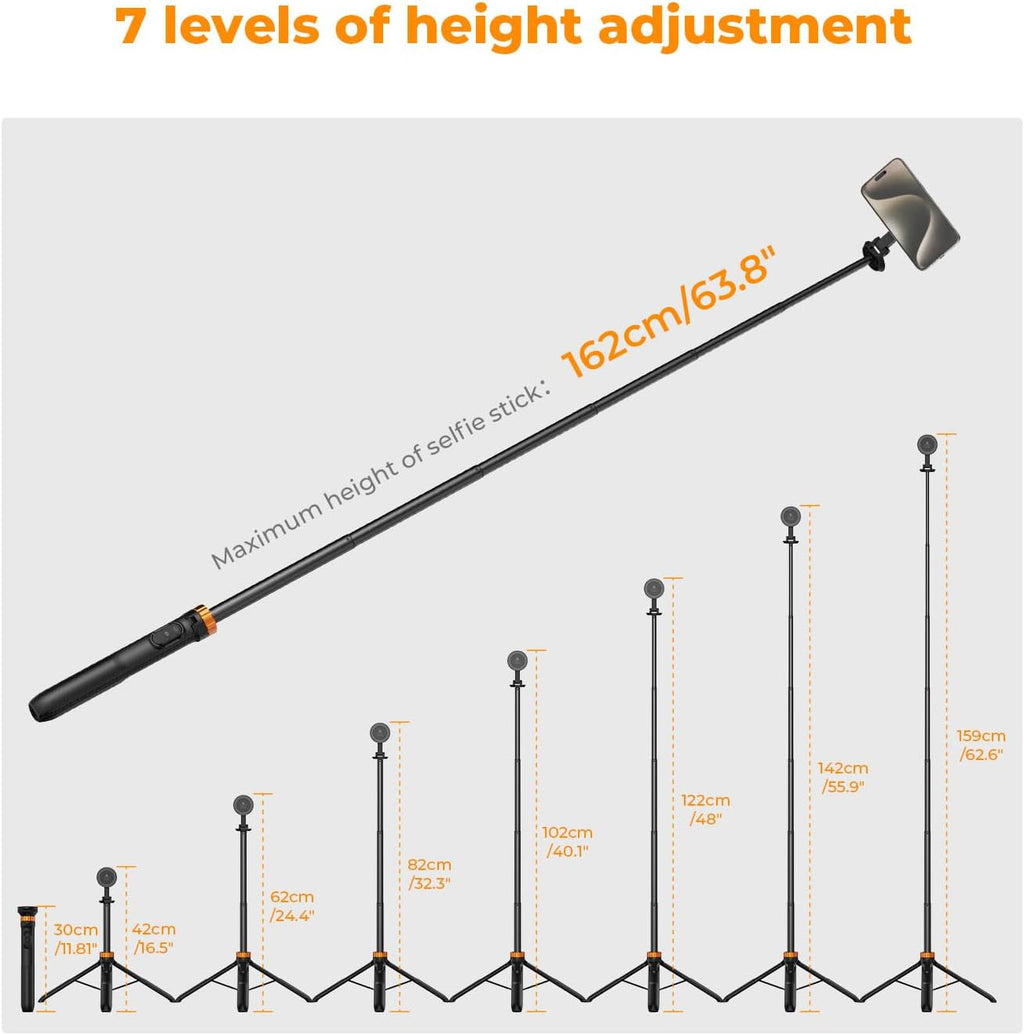 K&F CONCEPT 63'' Magnetic Selfie Stick Tripod