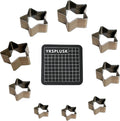 9 Pcs Leather Hole Cutter Punch Set, 9 Sizes Star Shape Cutter Dies Tool, Cutting Mold Punching Die Set for DIY Leathercraft, Leather Cutter Hollow Punching Tool with Plastic Box