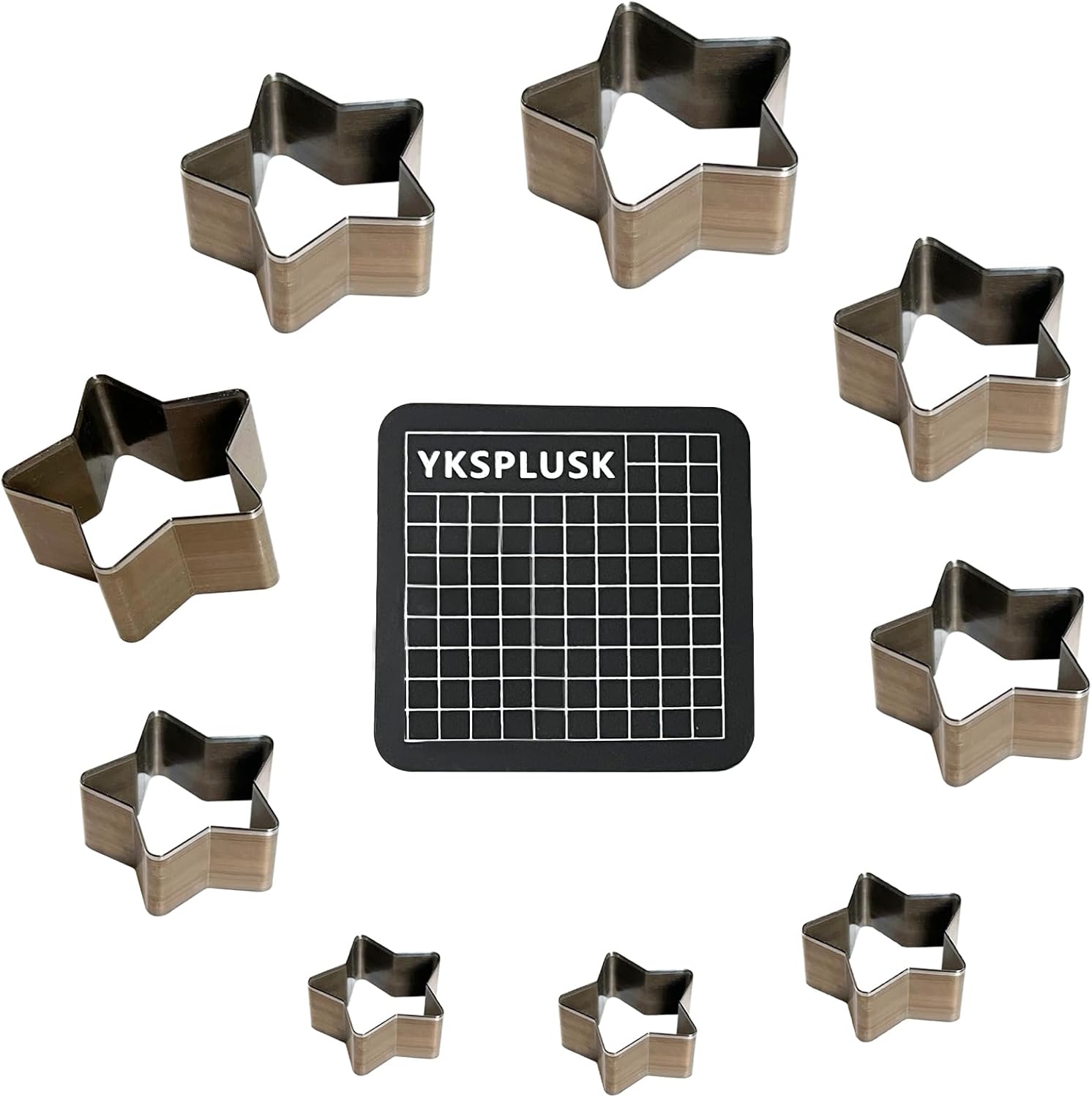 9 Pcs Leather Hole Cutter Punch Set, 9 Sizes Star Shape Cutter Dies Tool, Cutting Mold Punching Die Set for DIY Leathercraft, Leather Cutter Hollow Punching Tool with Plastic Box