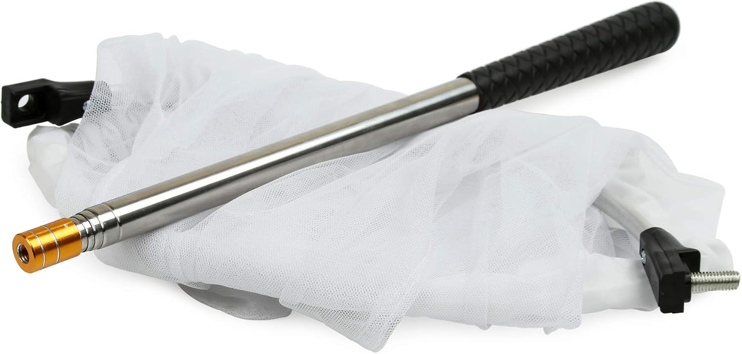 RESTCLOUD Insect and Butterfly Net with 12" Ring, 24" Net Depth, Handle Extends to 59 Inches