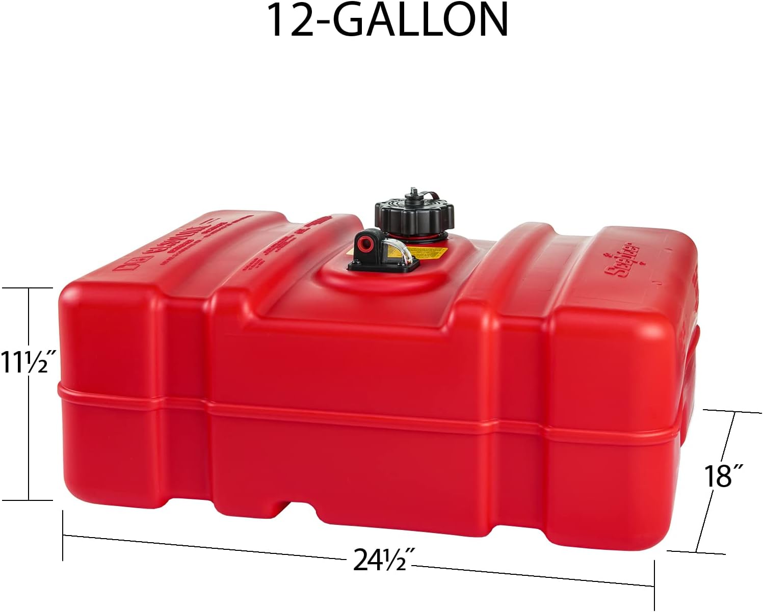 Scepter 12 Gallon Portable Marine Gas Can, Large Capacity Boat Fuel Tank