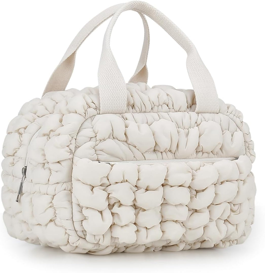 MOV COMPRA Lunch Bag for Women, Insulated Lunch Bags Lunch Box Cooler Bag (Beige)