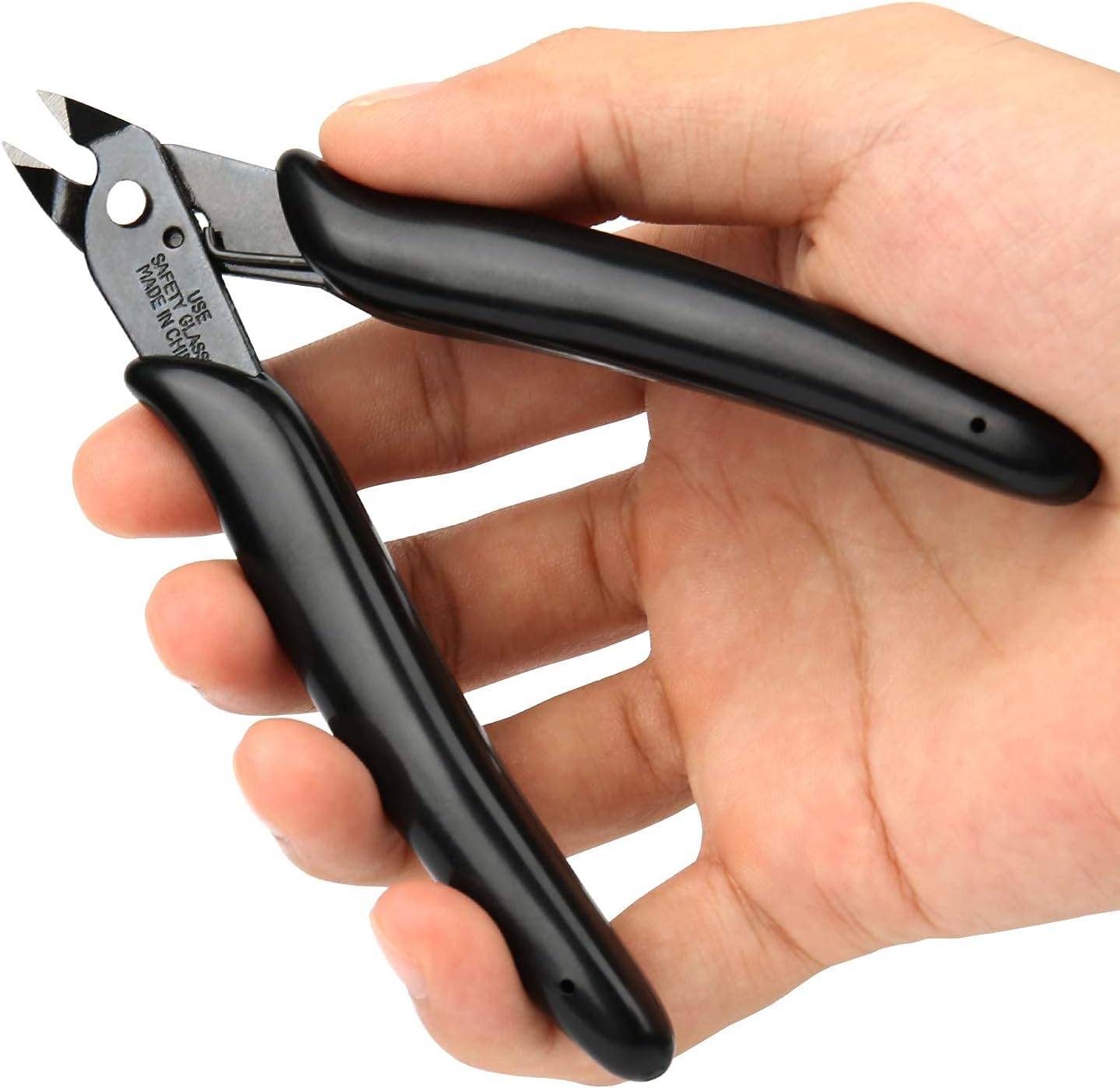 10 Pack Small Wire Cutters for Jewelry Making 5 Inch Model Nippers Filament 3d Print Snips Zip Tie Flush Cutter for Soft Copper Wire, Crafts, Floral, Electronics, Black