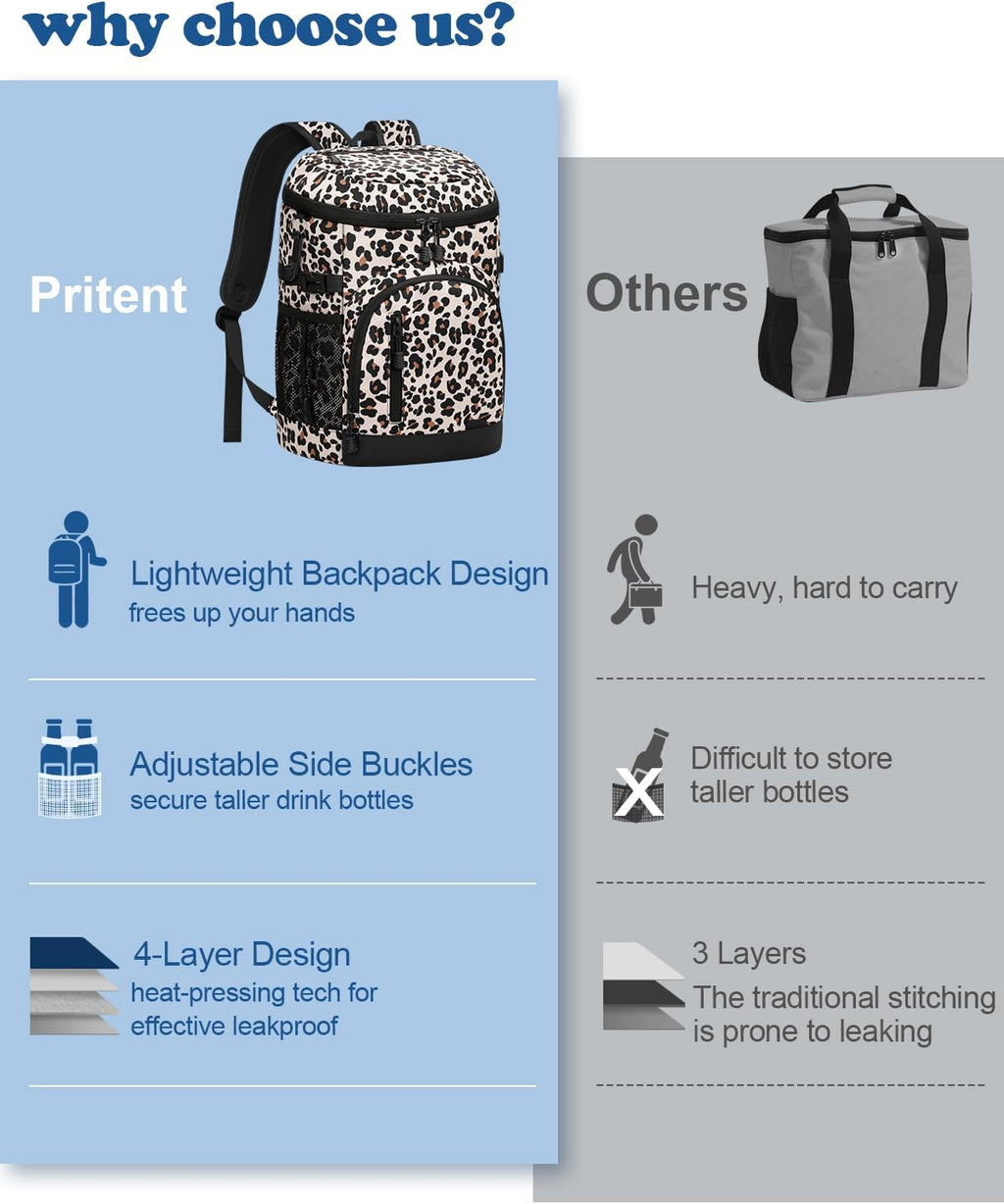 Cooler Backpack Insulated Leakproof Soft Cooler Bag Ice Chest for Women