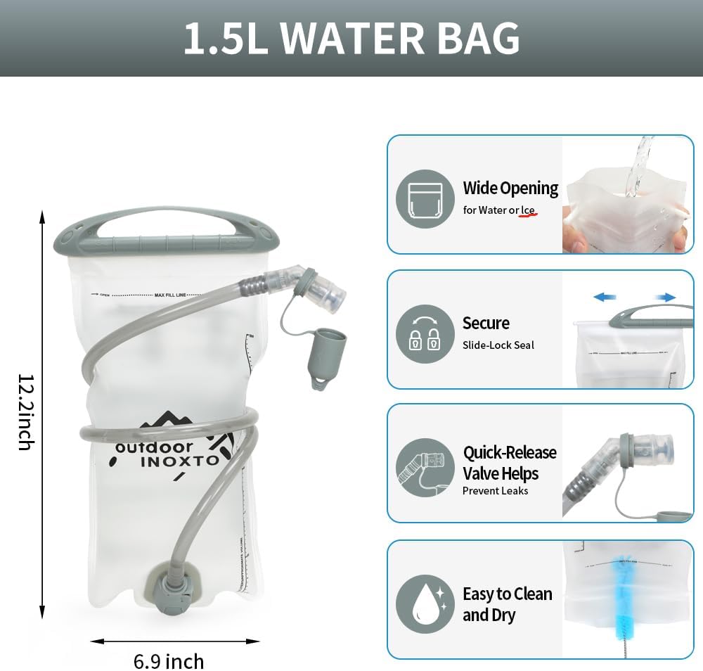 IX INOXTO Running Hydration Vest for Men Women Water Backpack for Running 3L Running Hydration Pack for Trail Running Marathon Race Hiking
