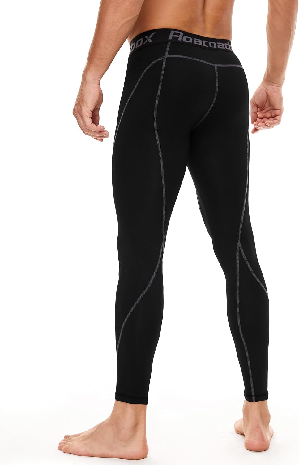 Roadbox 3 Pack Compression Pants Men, Performance Running Workout Leggings