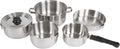 Stansport Stainless Steel Camping Cookware Set – Durable Nesting Mess Kit for Backpacking, Hiking & Outdoor Cooking – Compact Portable Pot & Pan with Carry Bag – Multiple Sizes for Family to Solo Use