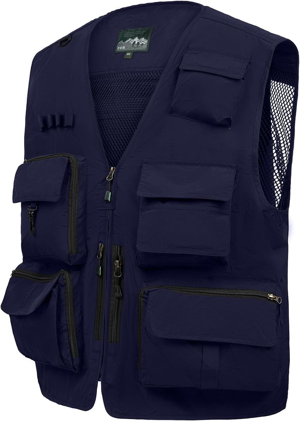 AOTORR Mens Outdoor Work Safari Cargo Photo Travel Fishing Vests for Men with Multi-pockets