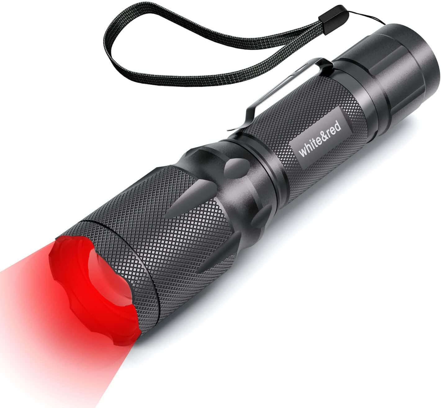 RGBW 4 Modes Flashlight, Red Green Blue White Light Options | Zoomable & Memory Function | Multi-Color Changing | Compact, Weatherproof for Night Vision | No Battery Included