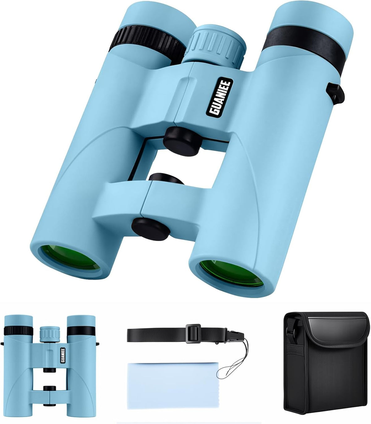10x25 Binoculars for Kids Mini Pocket Compact Binoculars Waterproof Small Binocular for Bird Watching Travel Stargazing Outdoor Sports Black