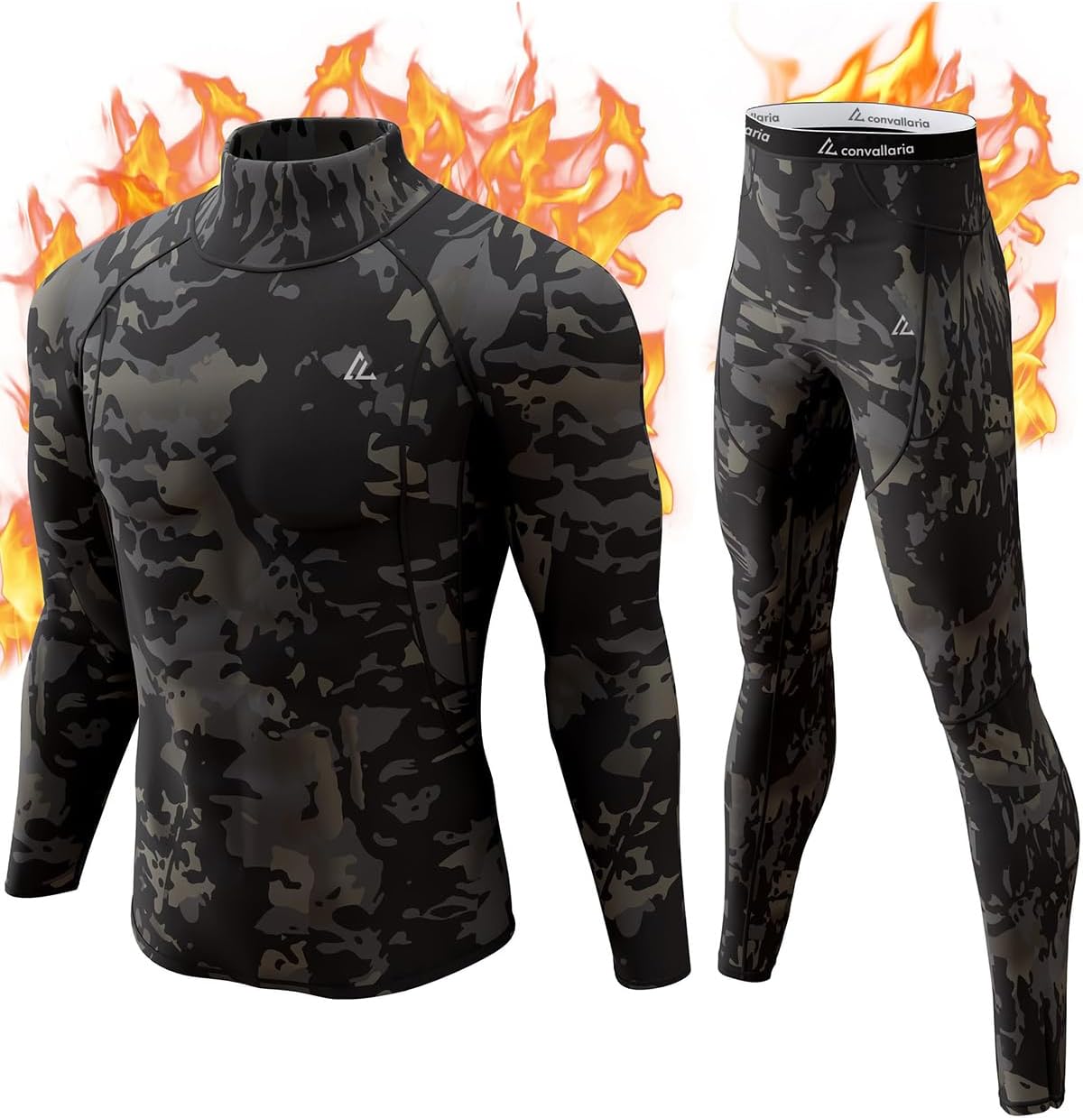 Mens Thermal Underwear Long Johns Set Cold Weather Hunting Base Layer