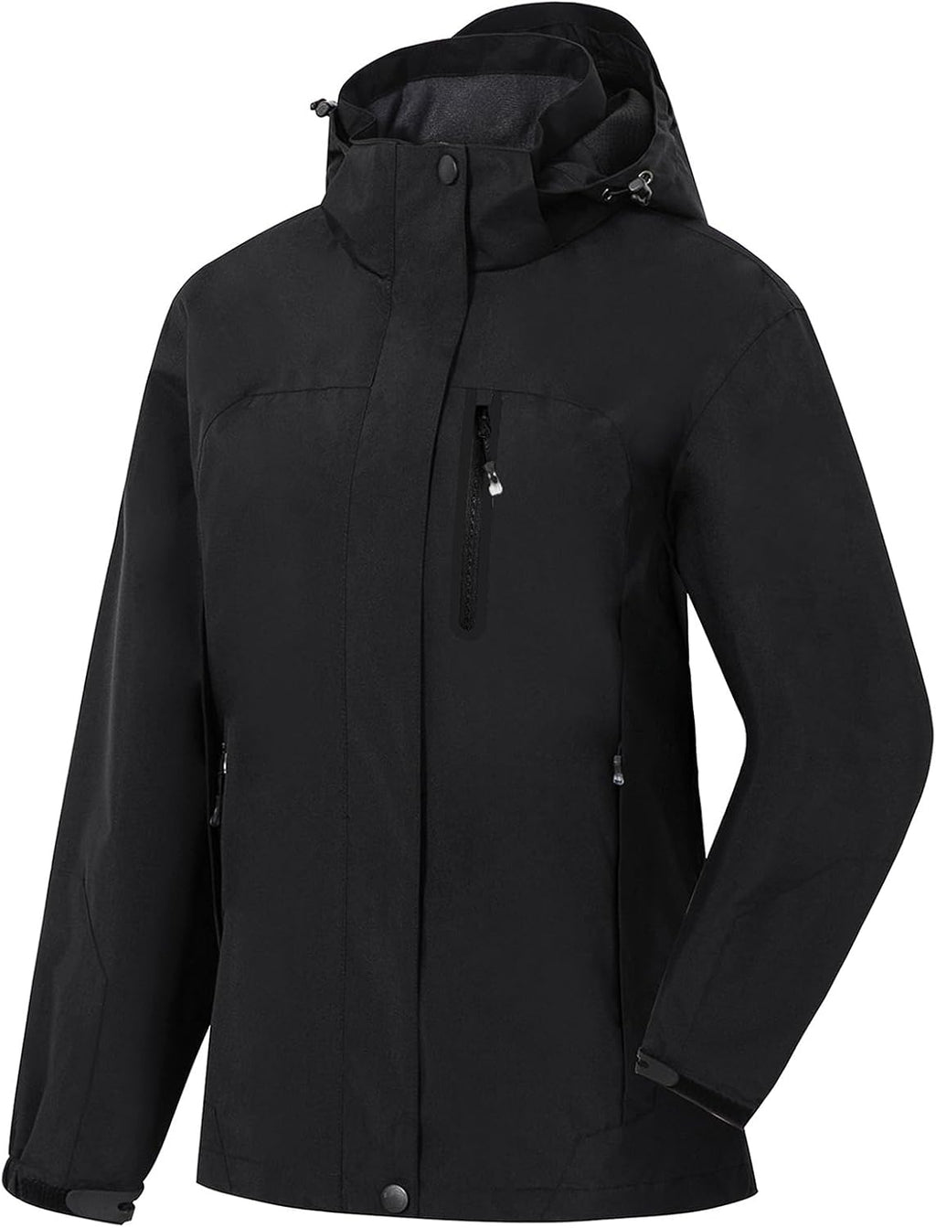 Womens Waterproof Rain jacket Lightweight Raincoat with Removable Hood