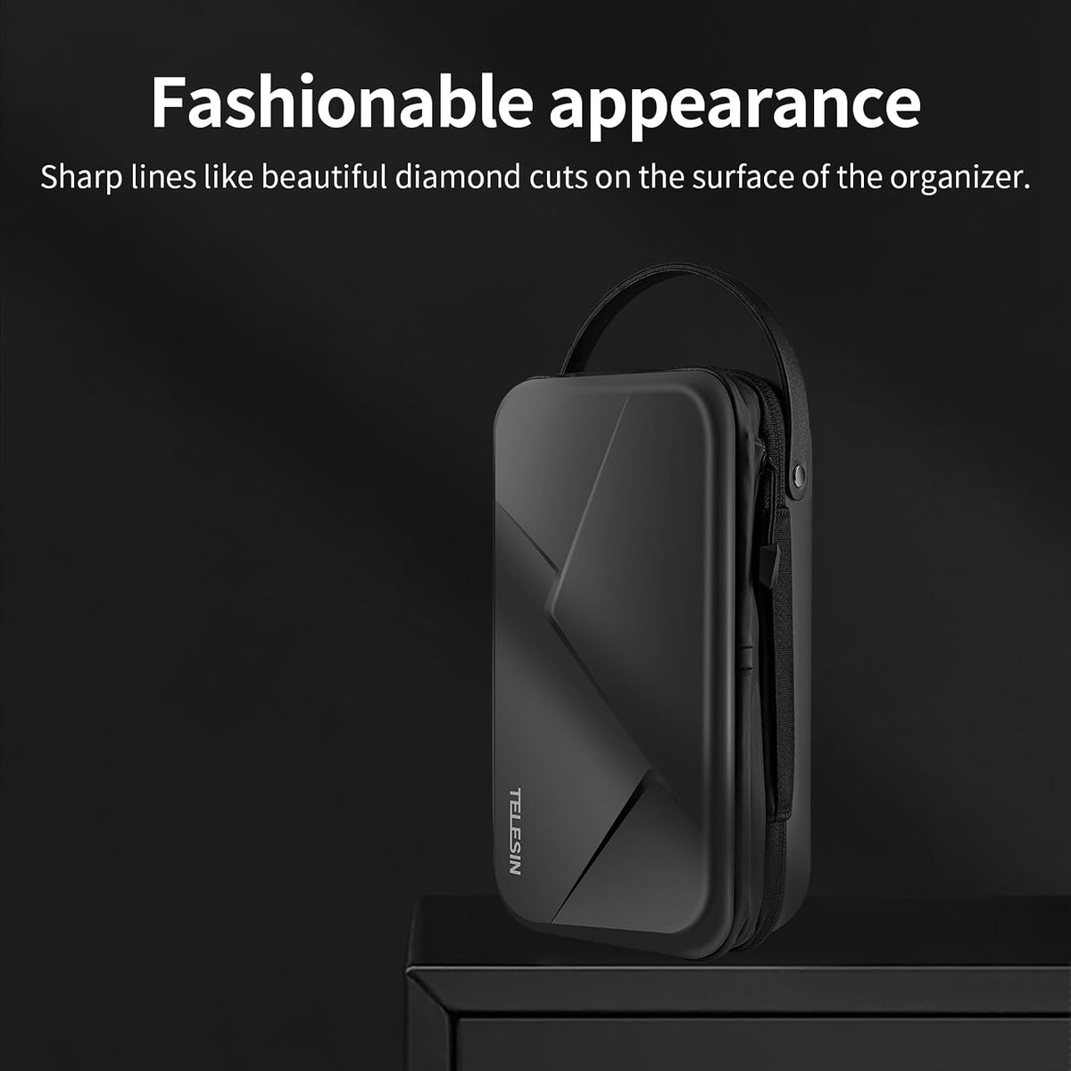 TELESIN Large Carry Case Carrying Travel Bag for GoPro Max Hero 13 12 11 10 9 8 7 6 5 DJI Action 3 4 5 Osmo Pocket 3 Insta360 X3 X4 X5 Go3 Ace Pro AKASO Battery Charger Strap Mount Accessories