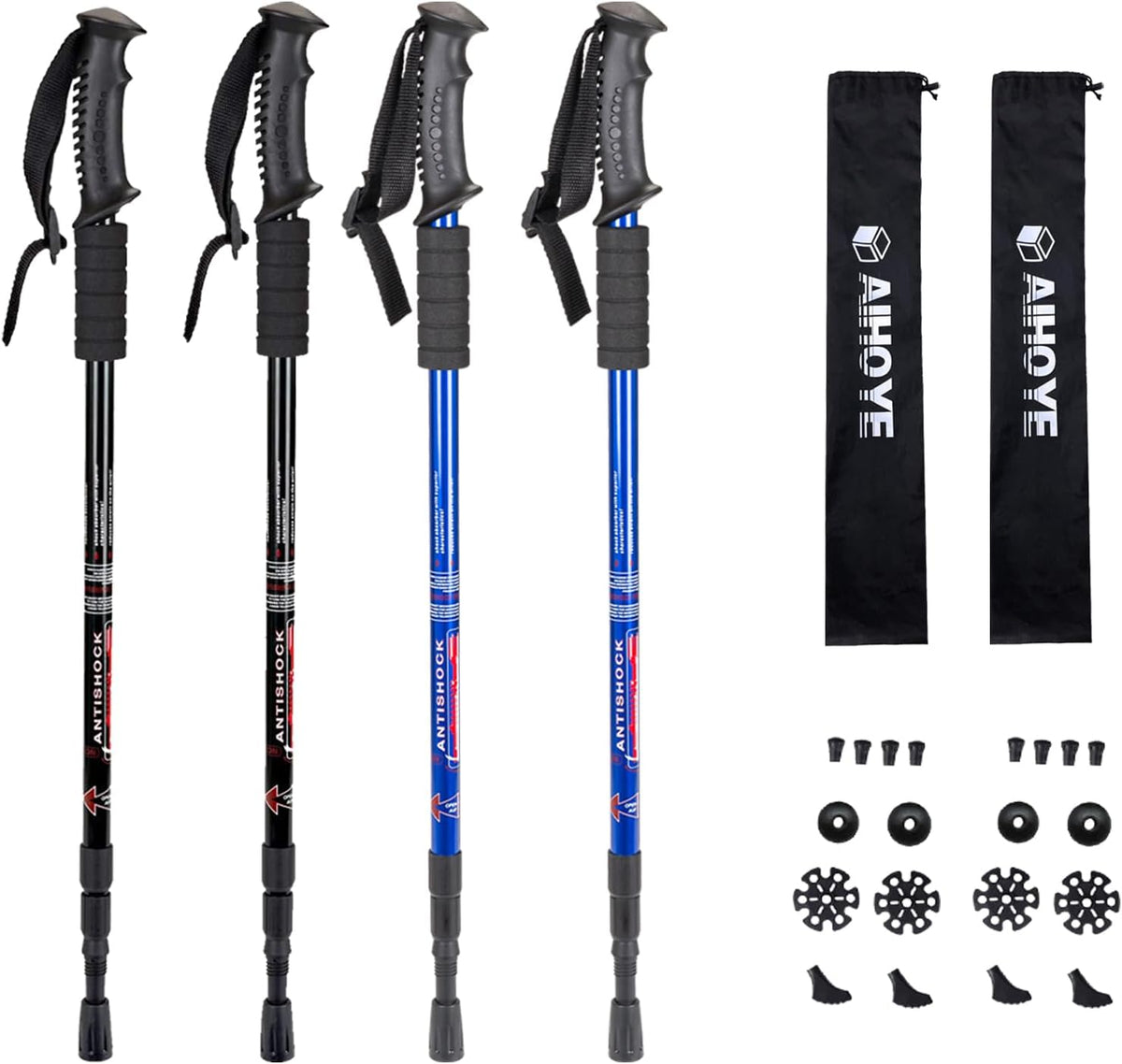 Aihoye Hiking Trekking Poles, 2 Pack Walking Hiking Sticks for Men &Women